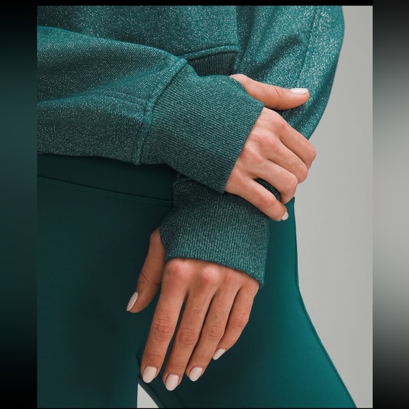 NWT Scuba Oversized Half-Zip Hoodie *Spark /Storm Teal/Silver/Christmas st… - Picture 5 of 8